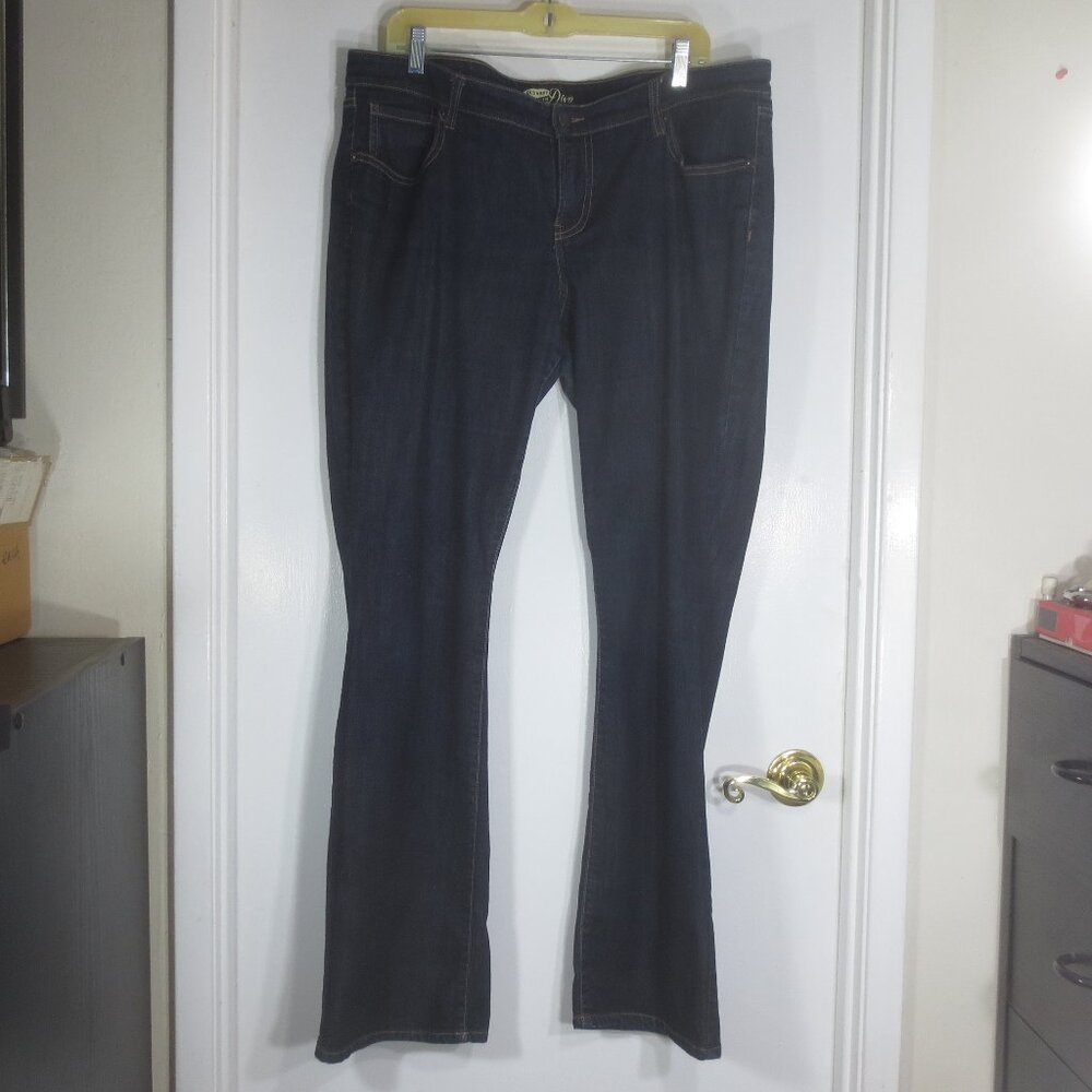 NEW Old Navy Diva Jeans Bootcut Dark Wash Denim Stretch Plus Size 16 Long